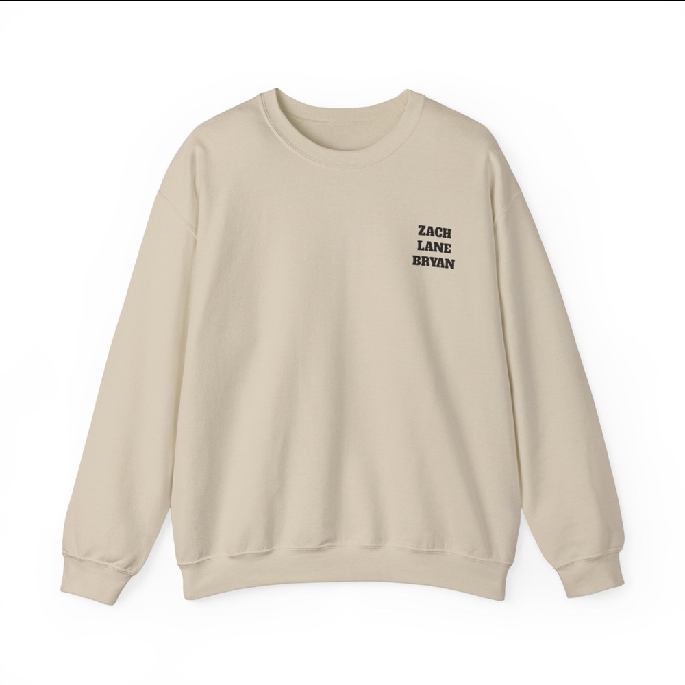 NWT! Zach Bryan The Quittin' Time Tour Crewneck Sweatshirt Merch - Picture 4 of 7